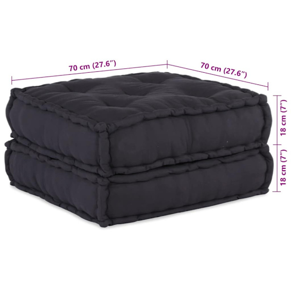 Modulär soffa antracit 70x70x36 tyg