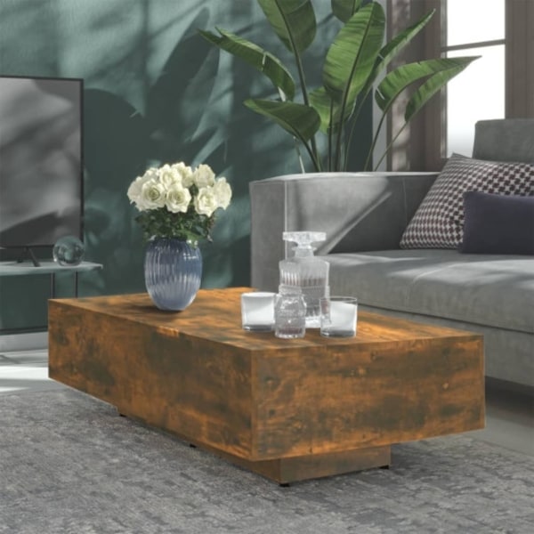 Soffbord rökfärgad ek 100x49,5x31 cm konstruerat trä