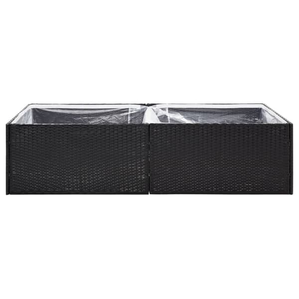 Odlingslåda svart 157x80x40 cm konstrotting
