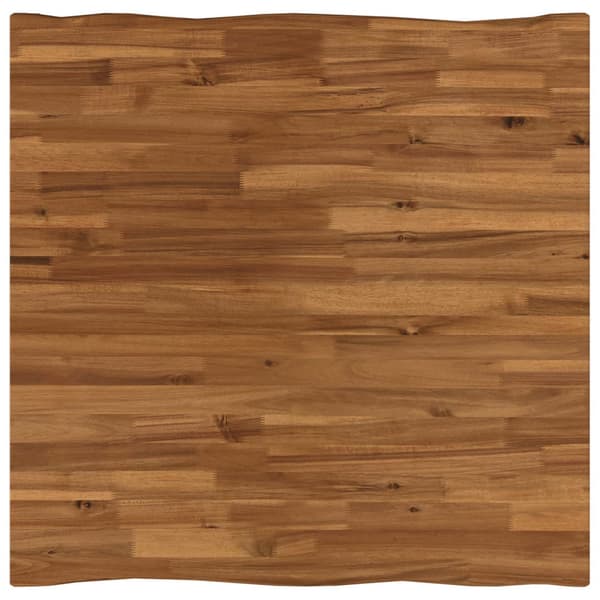 60 x 55 x 75 cm Massivt Akaciaträ Naturlig och vit Rektangulär