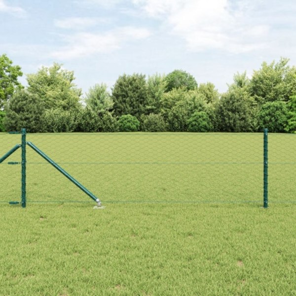 Hexagon Staket Grön 0.8x50 m Stål