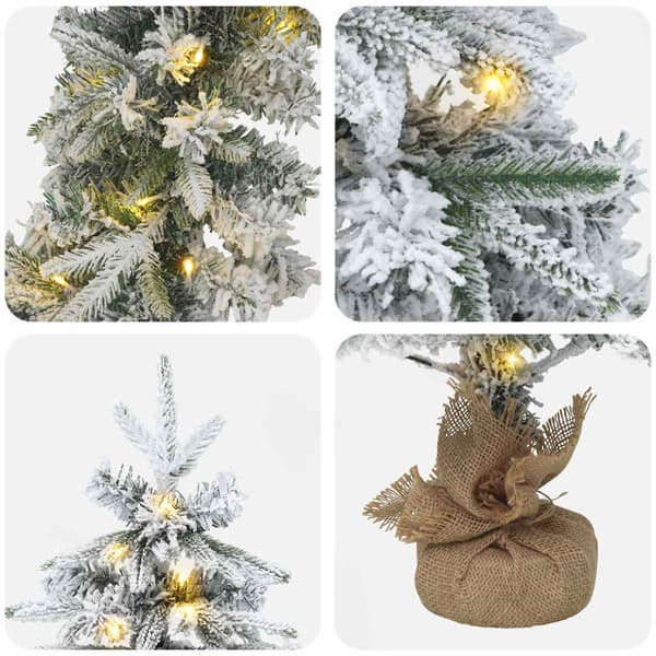 Mini-julgransset 90 cm 175 LED-lampor Varmvit PVC och PE