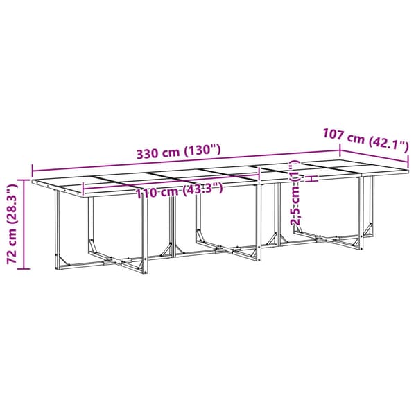 Trädgårdsmöbelset 7 pcs Svart Stål