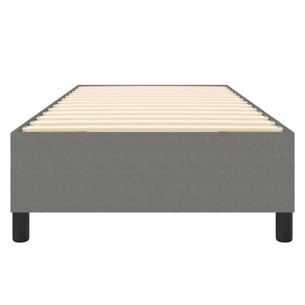 Boxspring-sängram mörkgrå 90x190 cm tyg