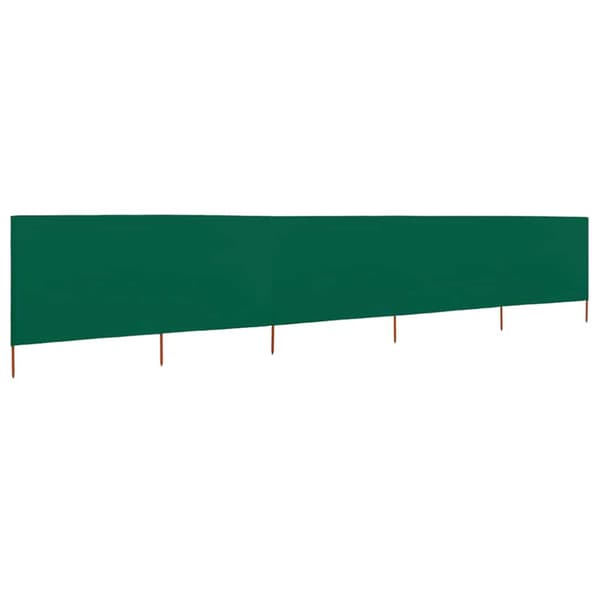 Vindskydd 5 paneler tyg 600x120 cm grön
