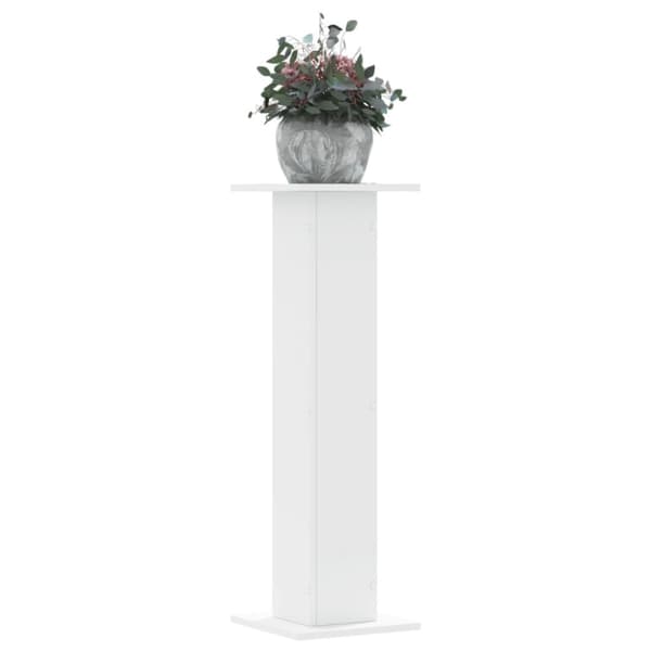 Växtställ 2 st vit 30x30x95 cm konstruerat trä