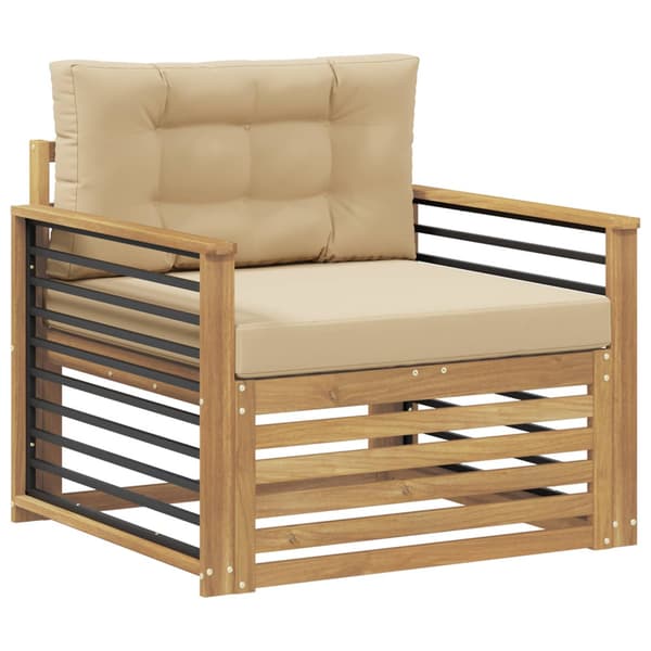 Utomhussoffa Polyester Vit och beige