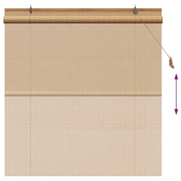 Rullgardin Brun 130 x 160 cm Bambu