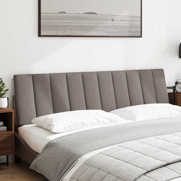 Headboard Cushion "Hanko" Taupe 180 cm Fabric