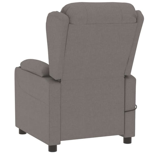 Massagefåtölj taupe tyg