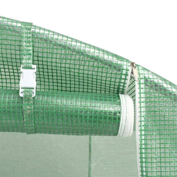 Växthus med stålram grön 24 m² 6x4x2 m