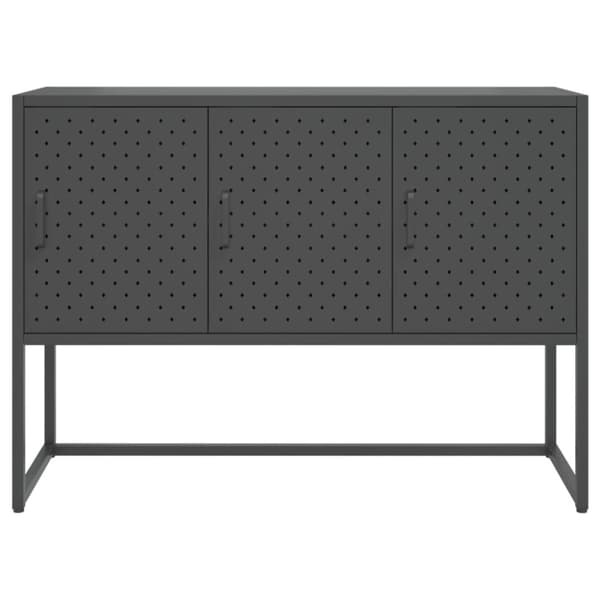 Skänk antracit 105x35x75 cm stål
