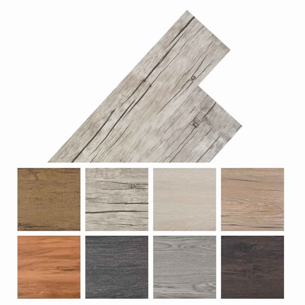 Golvplankor 36 pcs Grå 5,02 m² PVC