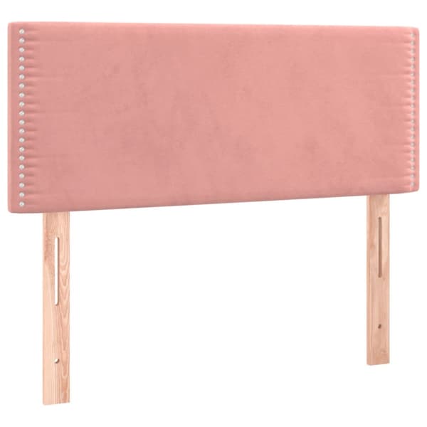 Ramsäng med madrass rosa 100x200 cm sammet