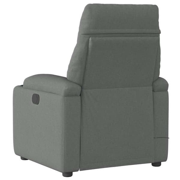 Massagefåtölj mörkgrå tyg