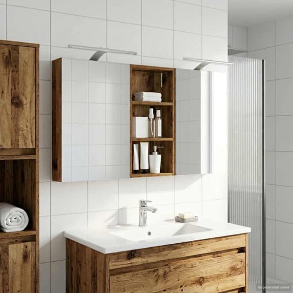 Badrumsskåpsset 3 st 110 x 10,5 x 60,5 cm Konstruerat trä