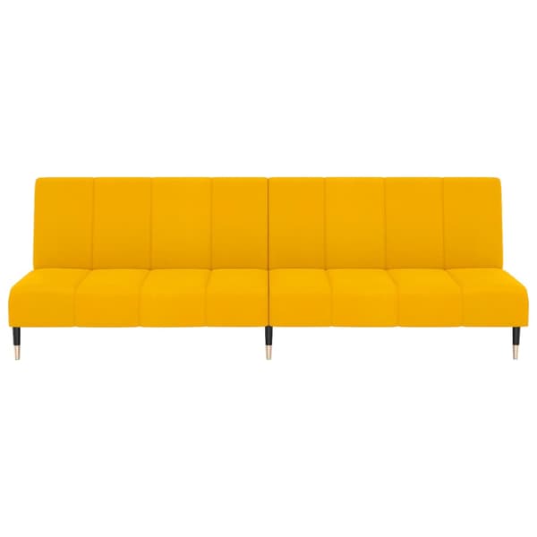 Bäddsoffa 2-sits gul sammet