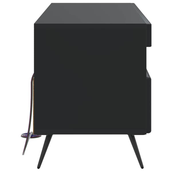 LED TV-skåp Svart Konstruerat trä