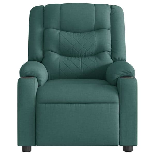 Reclinerfåtölj mörkgrön tyg