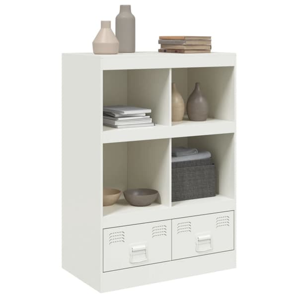 Högskåp vit 67x39x95 cm stål