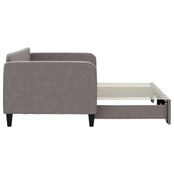Dagbädd utdragbar taupe 90x200 cm tyg