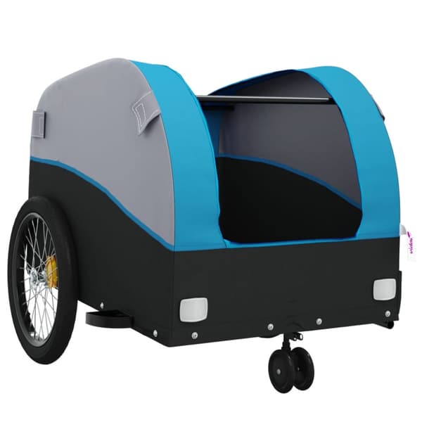 Cykelvagn svart och blå 30 kg järn