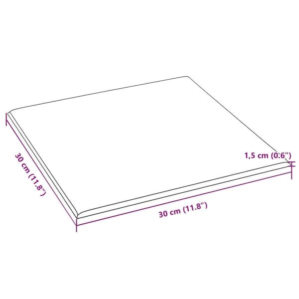 Väggsänggavel 12 pcs Rosa 30 x 30 cm Sammet