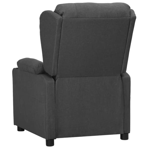 Reclinerfåtölj mörkgrå tyg