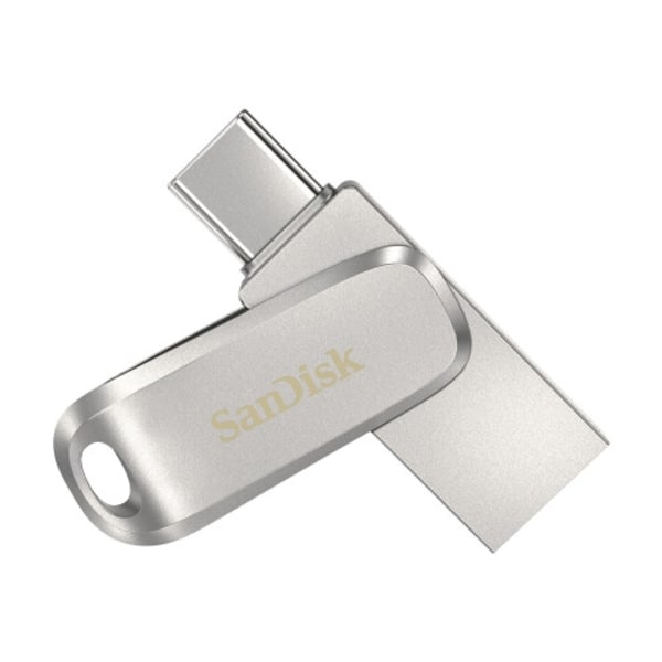 SanDisk Ultra Dual Drive Luxe - USB flash-enhet - 128 GB Rostfritt stål