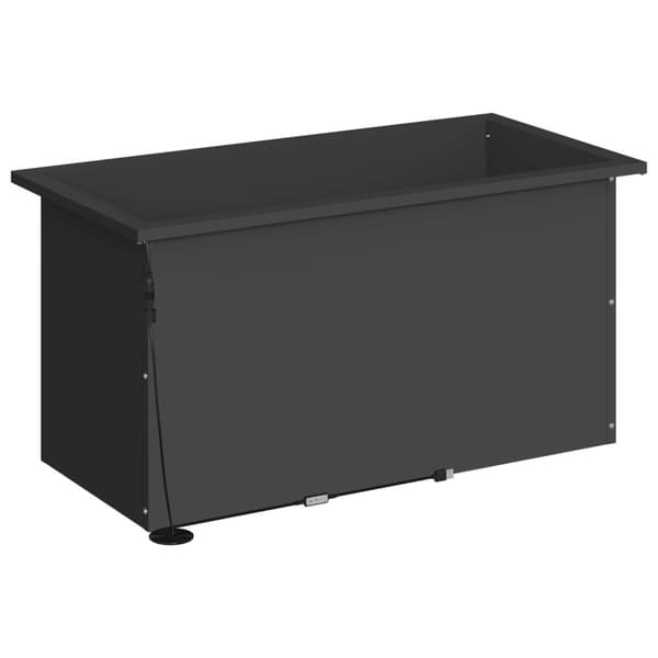 Odlingslåda med LED Svart 40 x 80 x 40 cm Stål