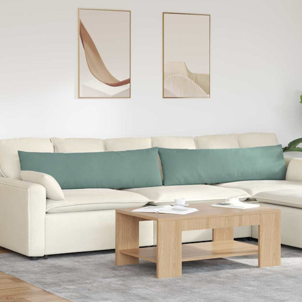 Sofakuddar 2 pcs Havgrön 145 x 40 cm Kordread tyg