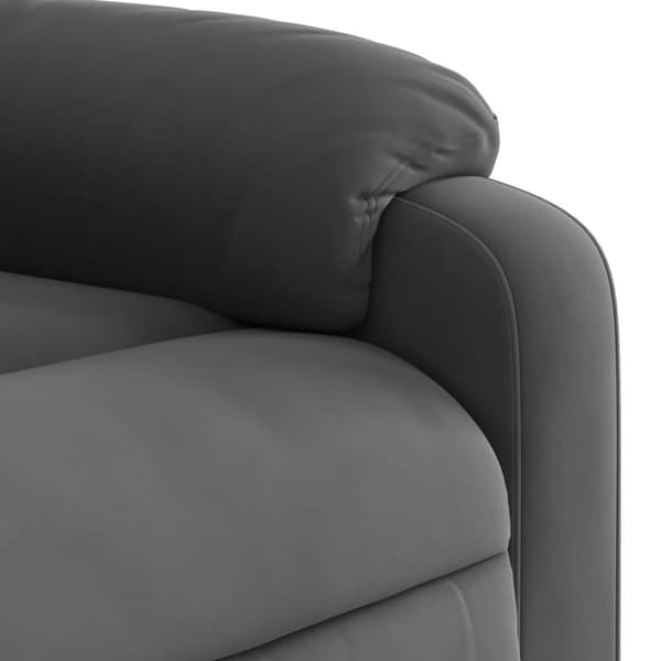 Reclinerfåtölj mörkgrå mikrofibertyg