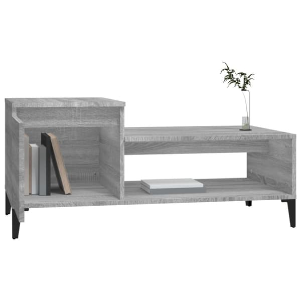 Soffbord grå sonoma 100x50x45 cm konstruerat trä