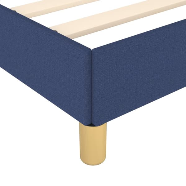 Sängram utan madrass blå 200x200 cm tyg