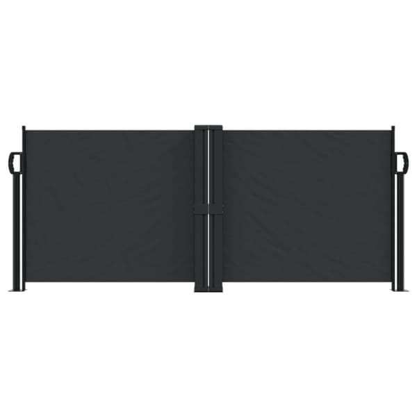 Infällbar sidomarkis svart 100x1000 cm