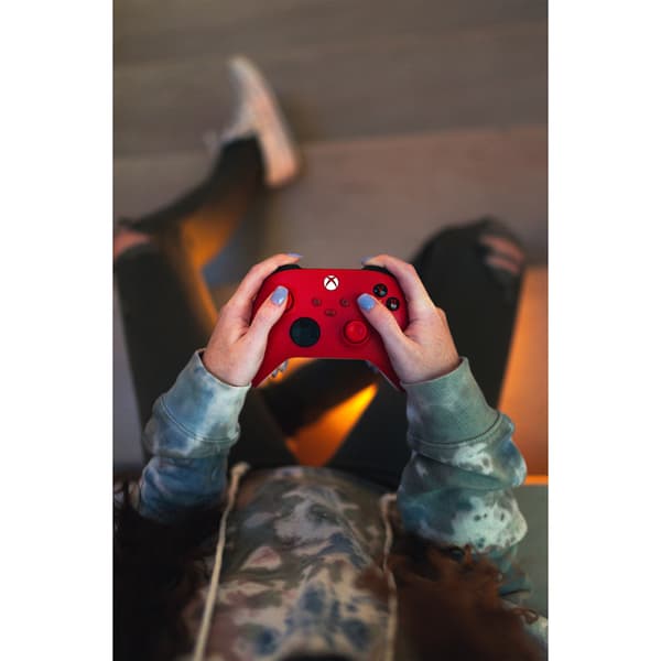 Microsoft Pulse Red Röd Bluetooth/USB Spelplatta Analog / Digital Xbox, Xbox One, Xbox Series S, Xbox Series X