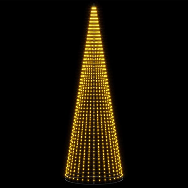 LED Julgran 485 cm 1632 LED-lampor Varmvit Järn Svart