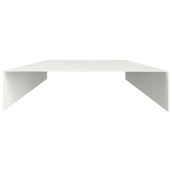 Topprofil för rabattkant 2 st 100 x 20 x 5 cm Stål Vit