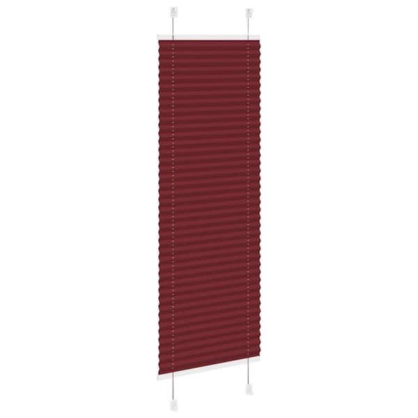 Plisserad persienn Bordeaux röd 45x150 cm tyg bredd 44,4 cm