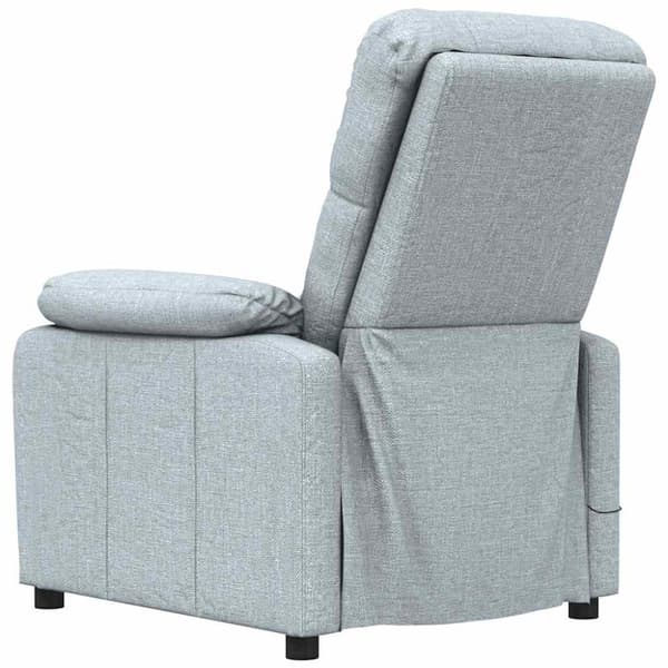 Massagefåtölj ljusgrå tyg
