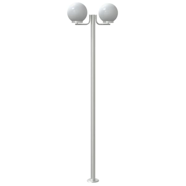 Utomhusgolvlampor 3 st silver 215 cm rostfritt stål
