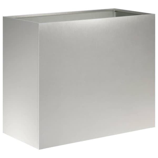 Trädgårdsplanterare 2 st Silver 60 x 30 x 40 cm Rostfritt stål