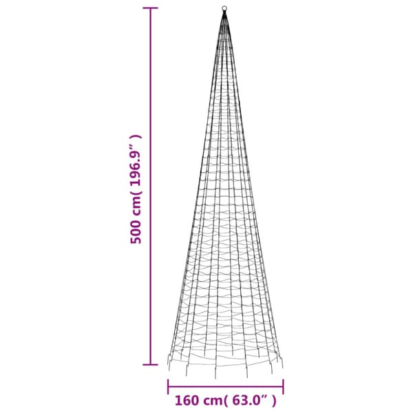 LED julgran 1534 LEDs varmvit 500 cm