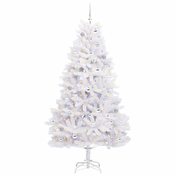 Plast Hingad Julgran Vit 210 cm PVC och stål