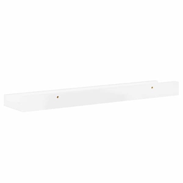 Vägghyllor 2 st vit högglans 40x9x3 cm