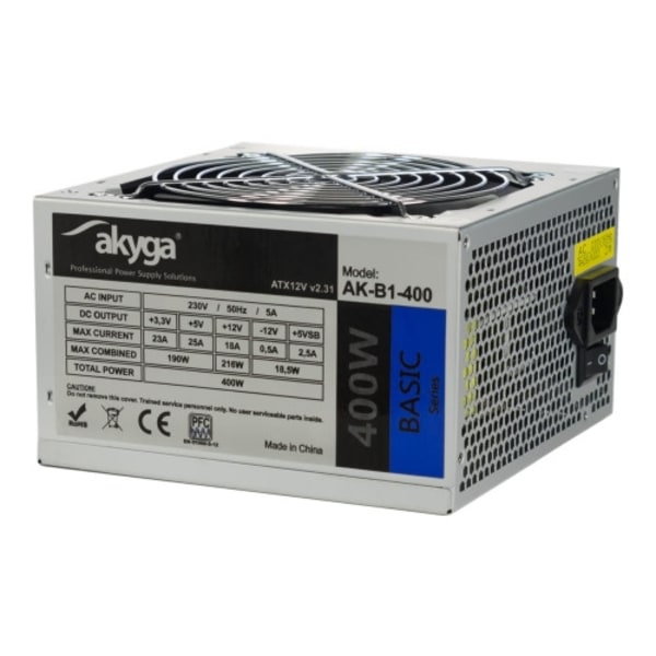 Akyga Basic Series AK-B1-400 - nätaggregat - 400 Watt Grön