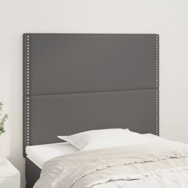 Huvudgavlar 2 st grå 90x5x78/88 cm konstläder