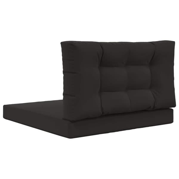 Utomhus Soffa Kudde 2 pcs Svart Polyester