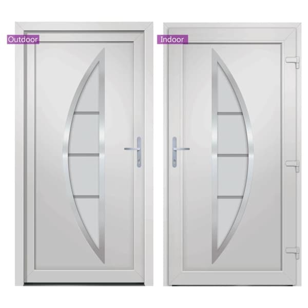 Ytterdörr vit 98x208 cm PVC