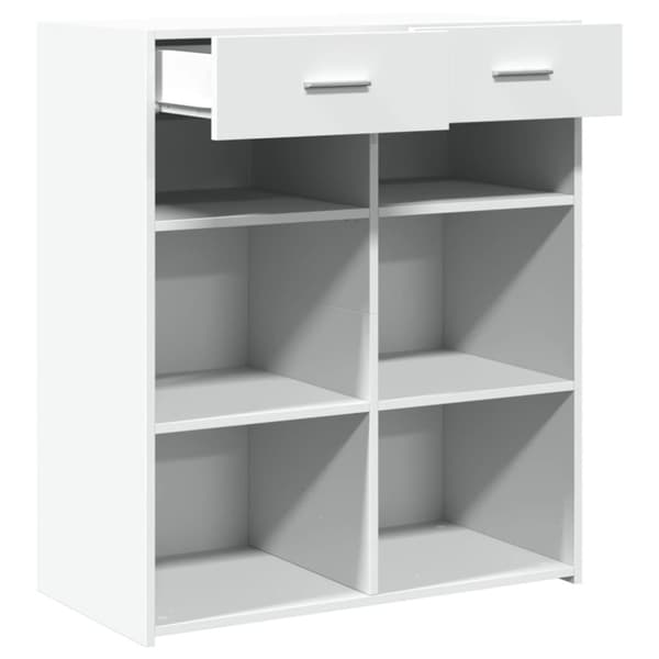 Skänk vit 80x42,5x93 cm konstruerat trä